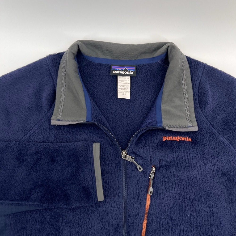 Vintage Patagonia R2 Jacket Mens Large Blue Polartec Full Zip Fleece Regulator